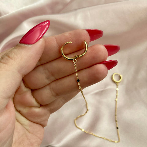 Earring Chain with Hoop